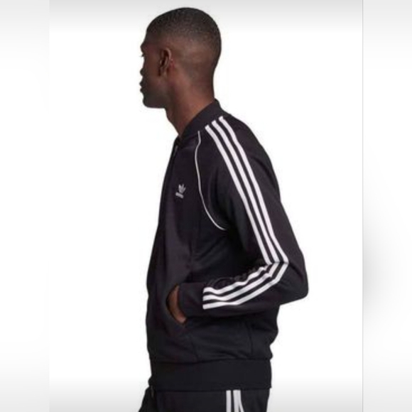 Adidas Superstar Track Jacket Triple Black_White Men's US SIZE SMALL New In Bag - Picture 6 of 10